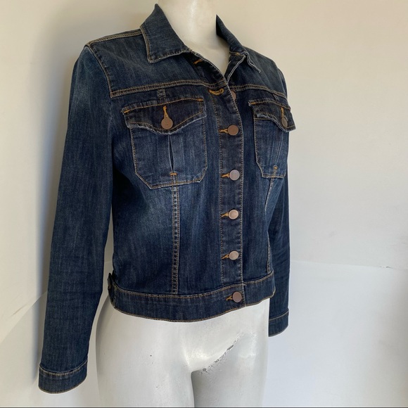 Kut From The Kloth Button Front Denim Jean Jacket Med/ Large Blue - Picture 2 of 5